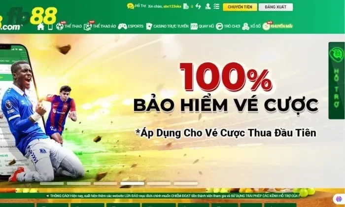  Chương trình 100% bảo hiểm vé cược FB88 áp dụng cho thành viên mới